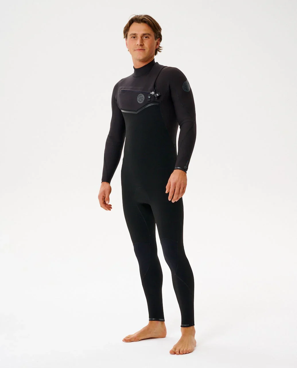 Rip Curl Men's E-Bomb 3/2 Chest Zip Wetsuit - Black - Image 3