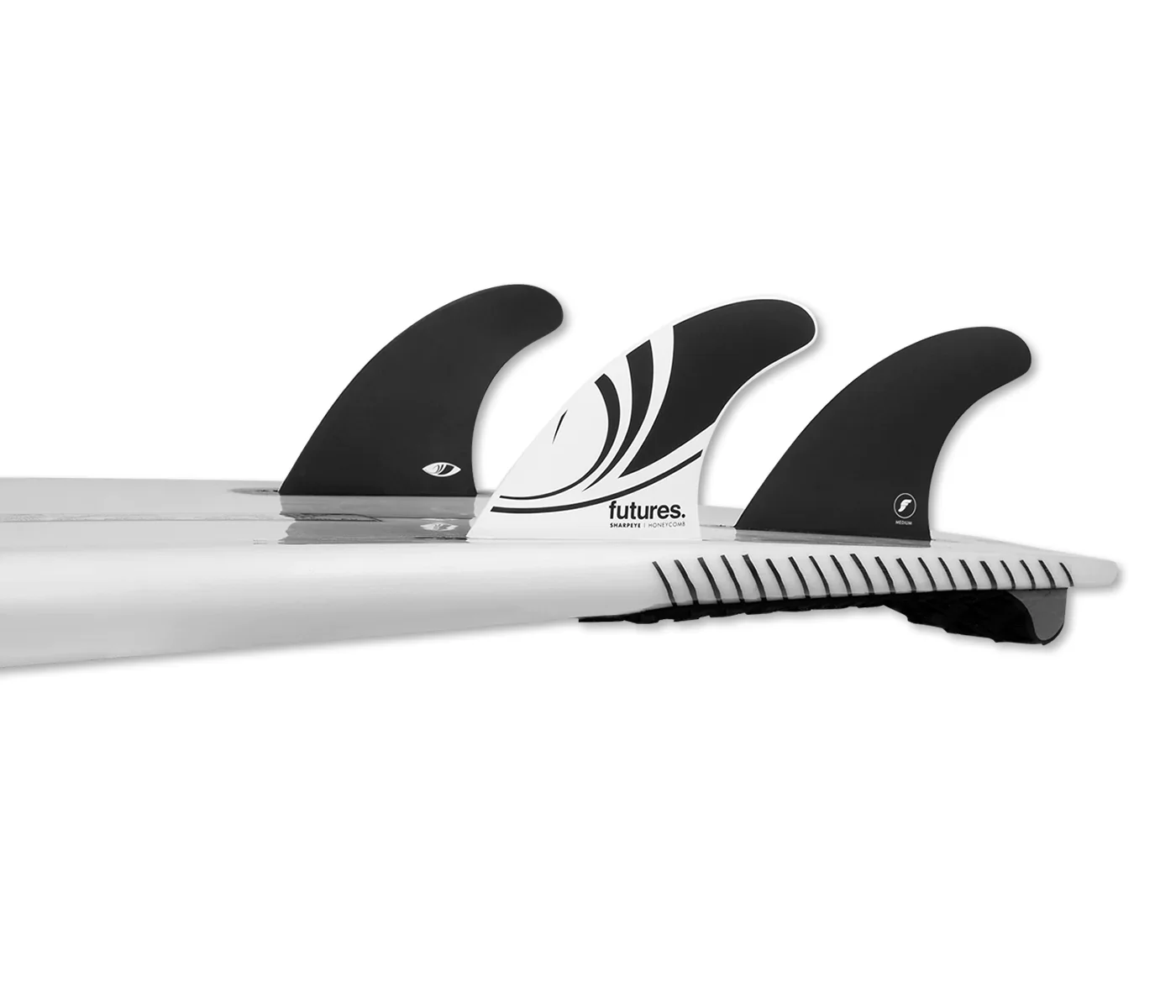 Futures Sharpeye Medium Honeycomb Thruster Set - Black/White - Image 2