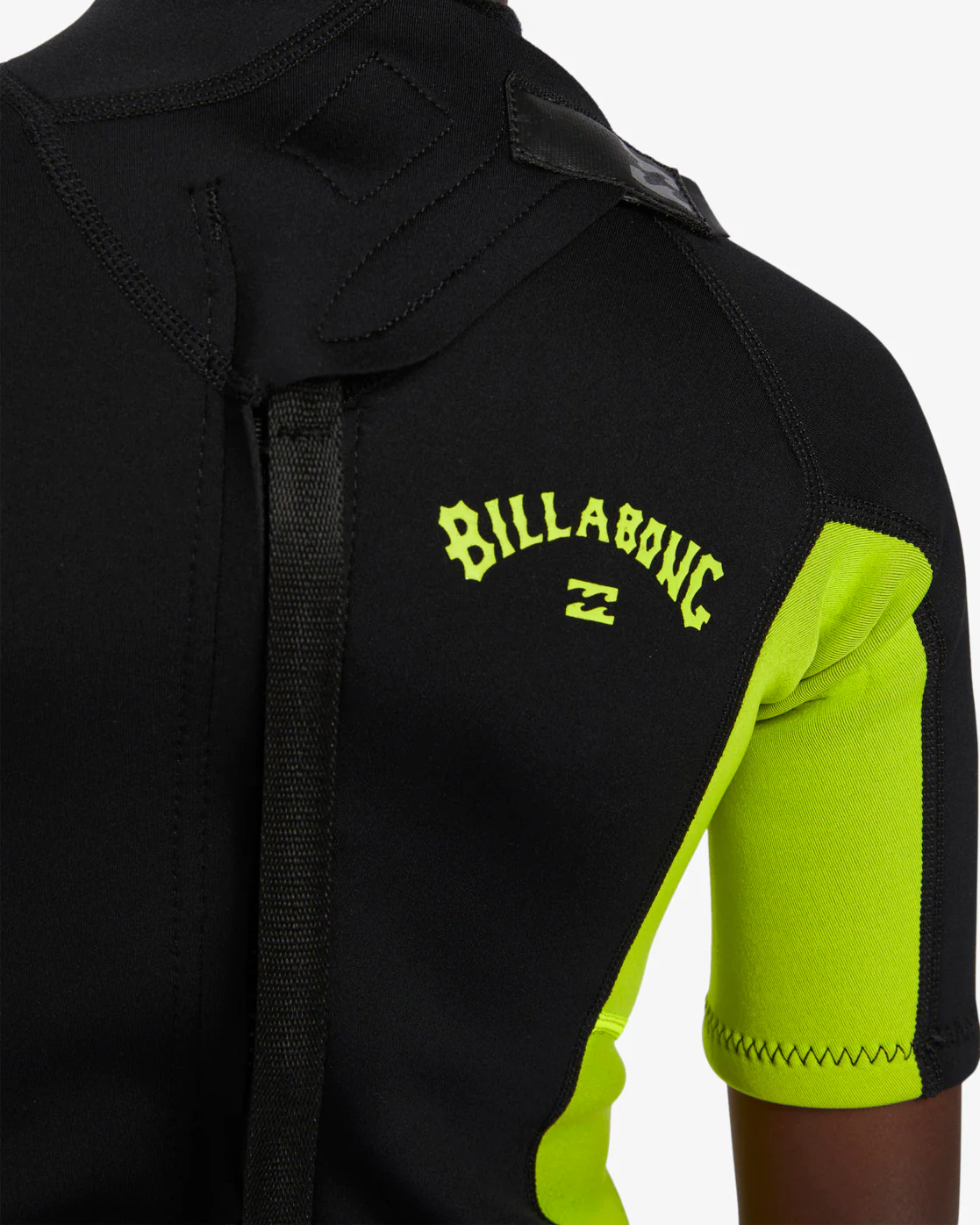 Toddler 202 Foil Back Zip Springsuit - Fluro Lime - Image 3