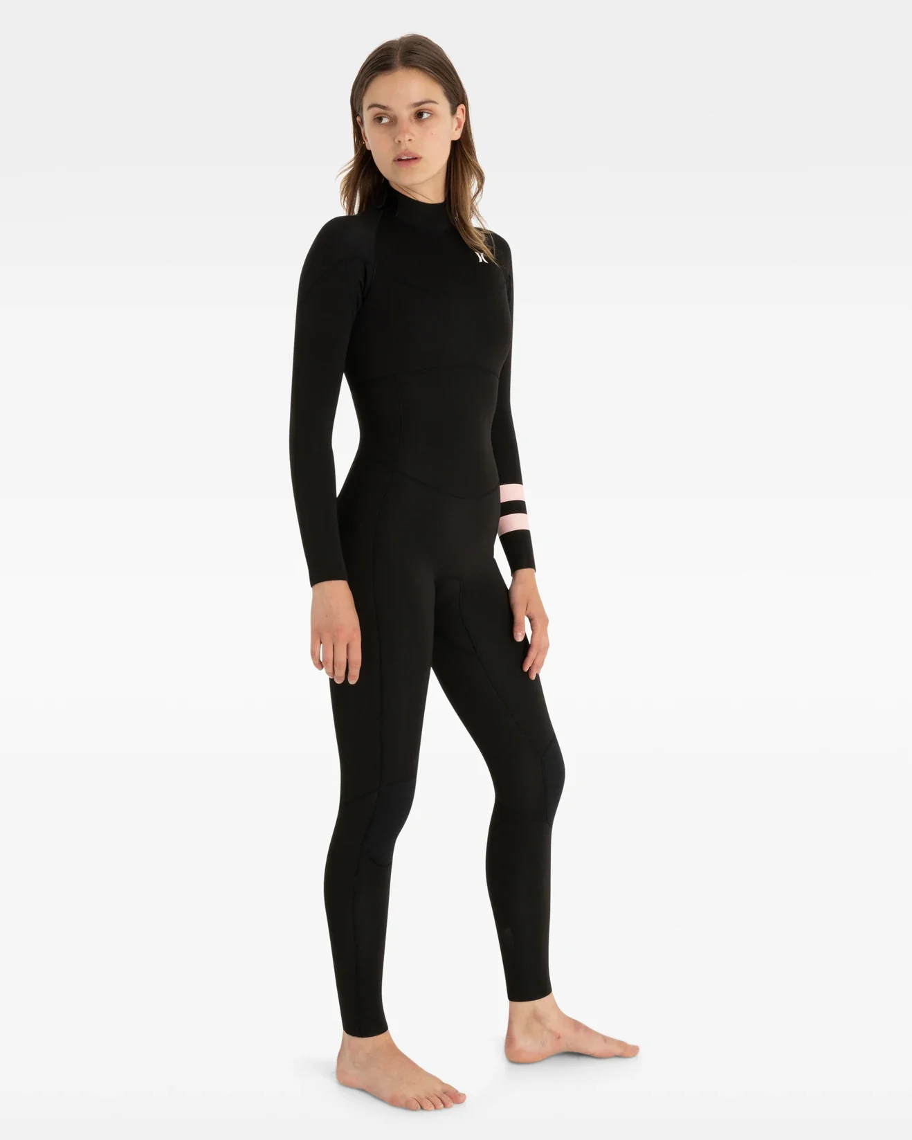 Women's Advant 3/2mm Back Zip Wetsuit Steamer - Black Pink - Image 6