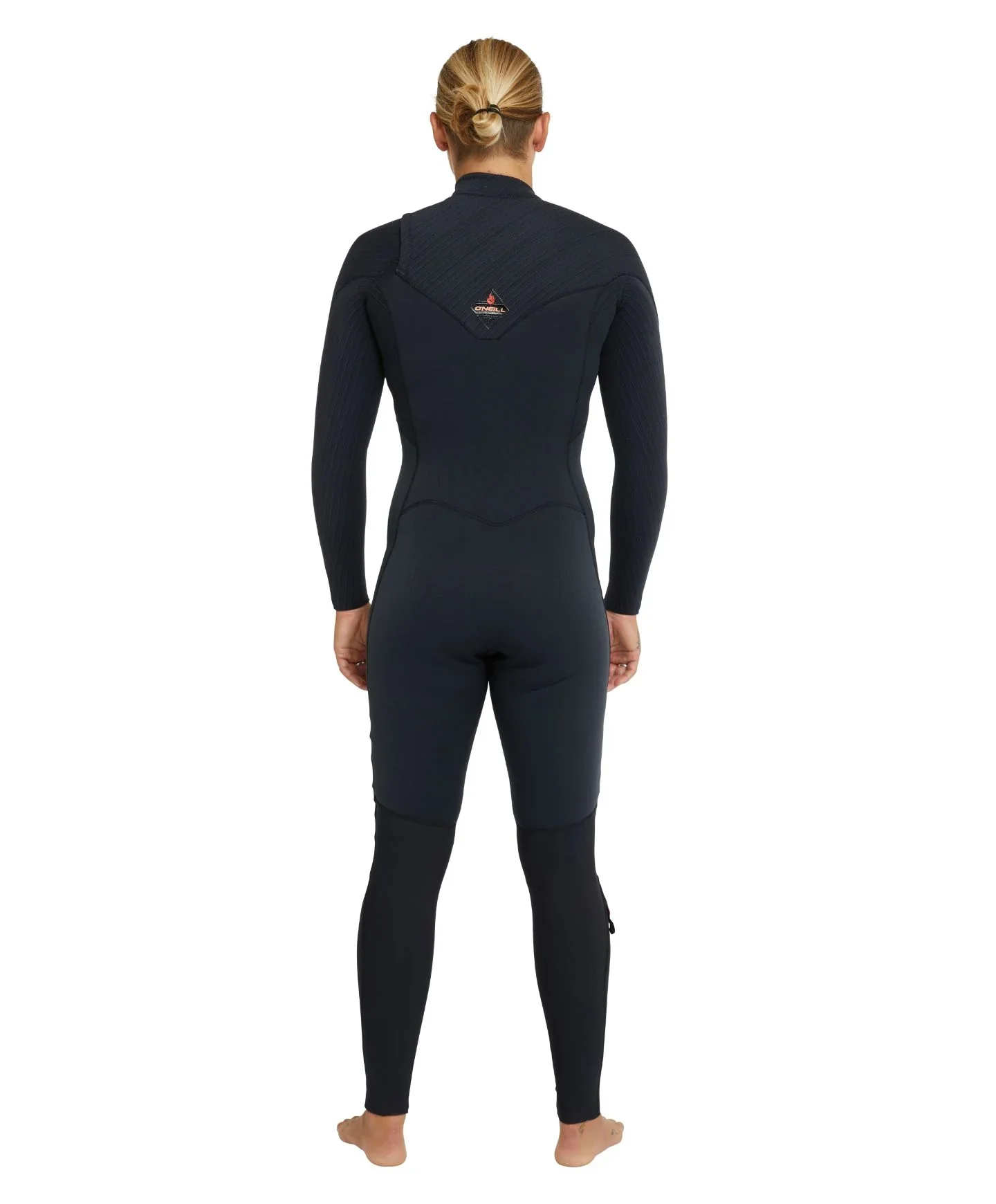 Women's HyperFire 4/3mm Steamer Chest Zip Wetsuit - Black - Image 2