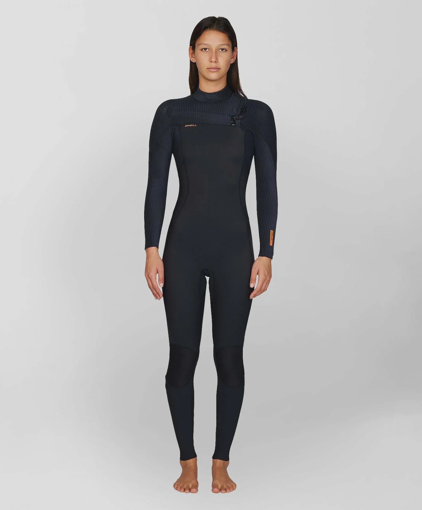 O'neill Women's Hyperfreak 3/2mm Chest Zip Steamer Wetsuit - Black