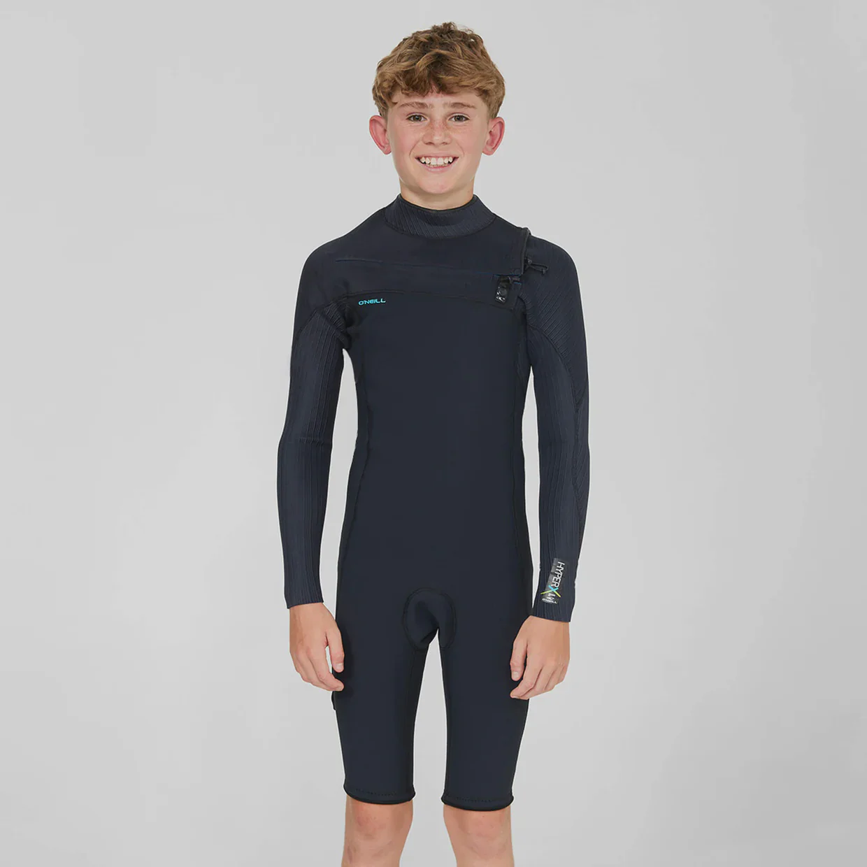 Youth O'neill HyperX 2mm Long Sleeve Spring Suit Chest Zip - Black