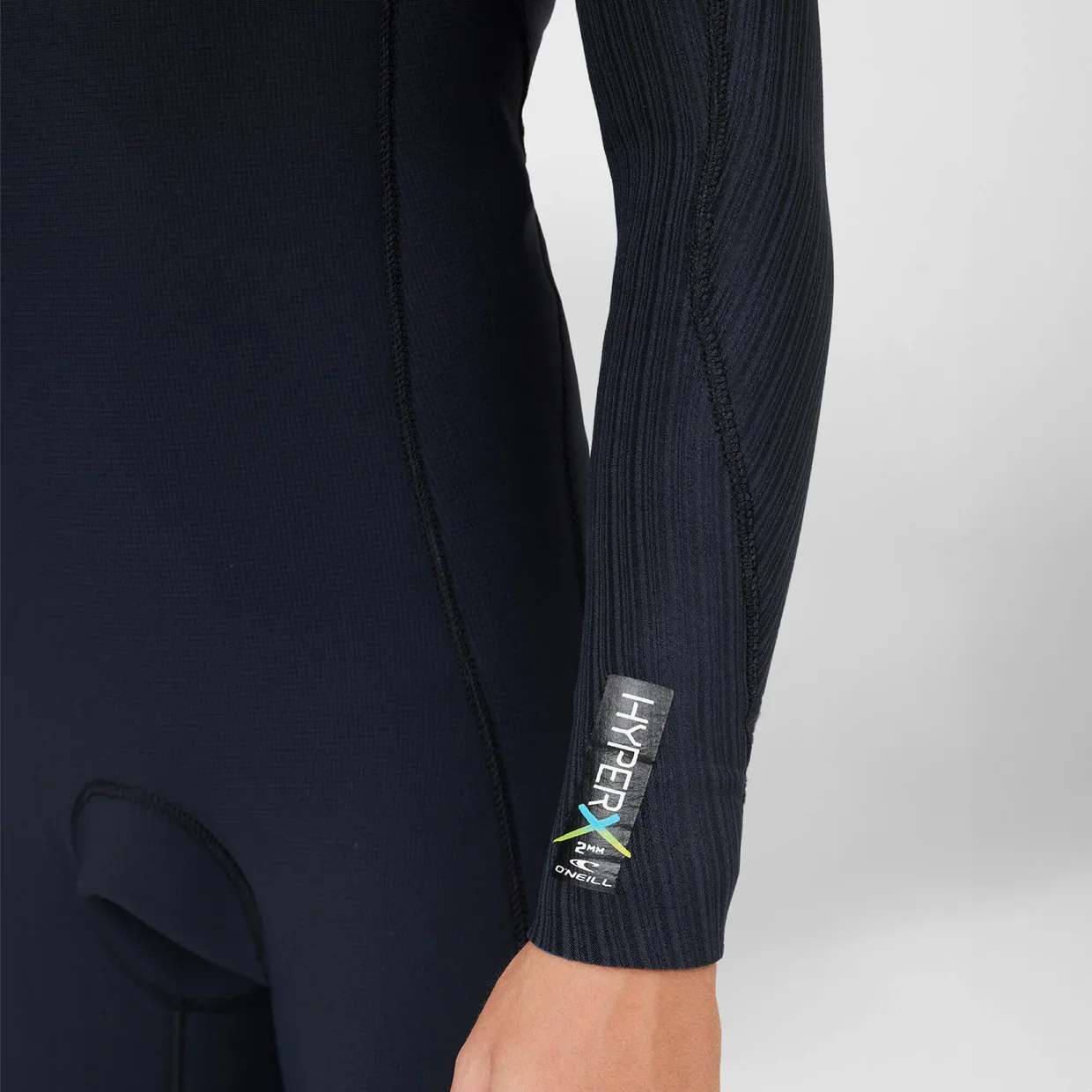 Youth O'neill HyperX 2mm Long Sleeve Spring Suit Chest Zip - Black - Image 4